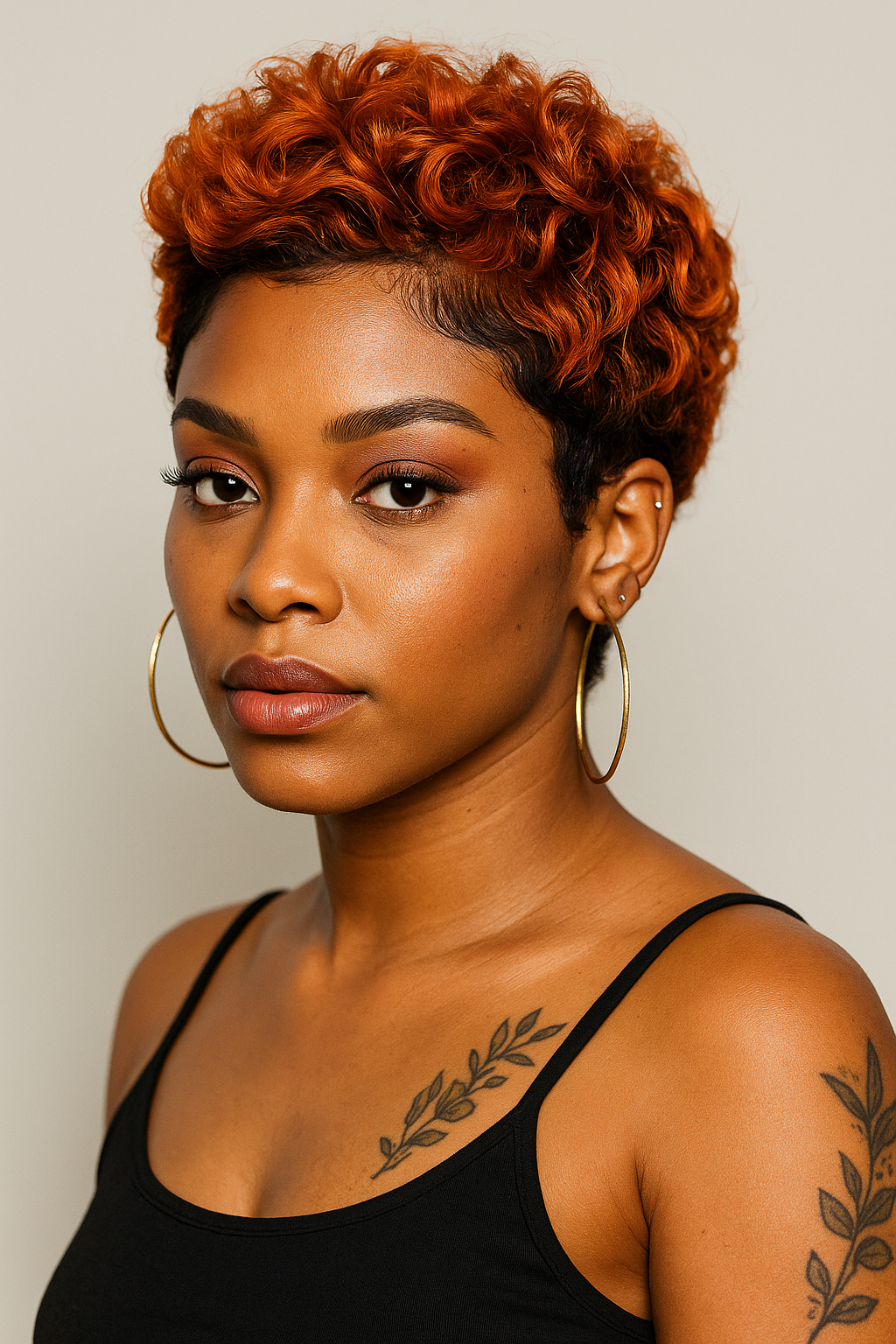 Spice Pixie – 8" Curly Lace Front Wig (Copper Red) - Crown'd Cuties
