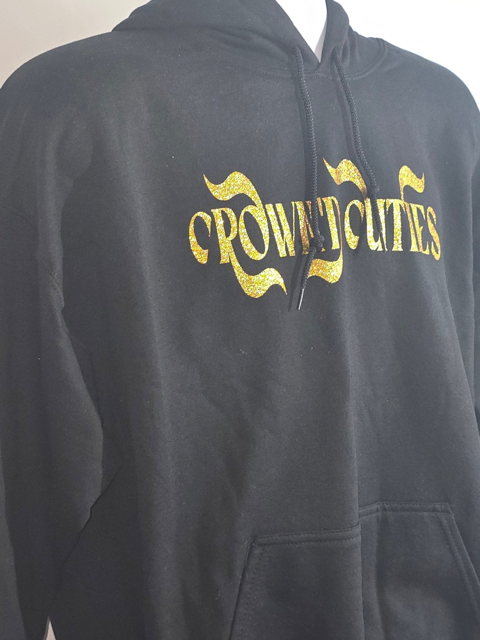 “Slayed in Style” Hoodie – Black & Gold Glitter Edition - Crown'd Cuties