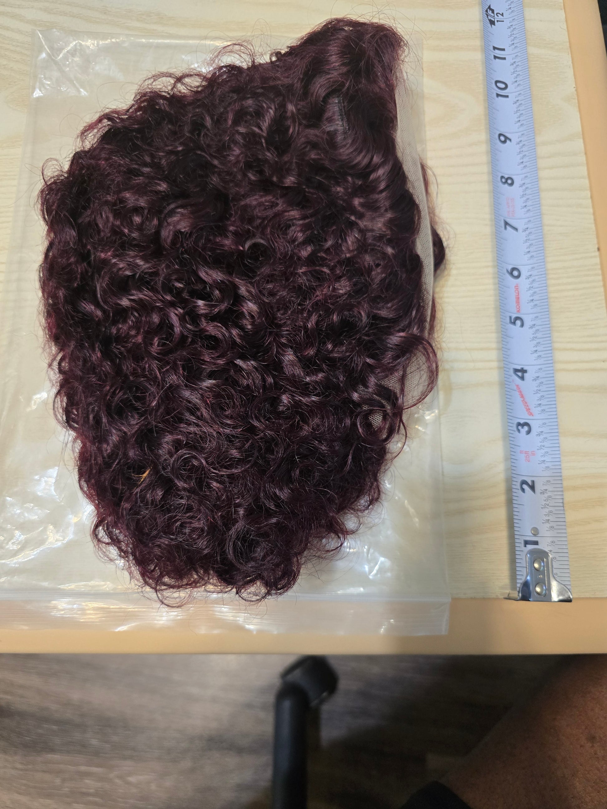 Berry Baddie – 8" Curly Pixie Lace Front Wig (Burgundy Red)
