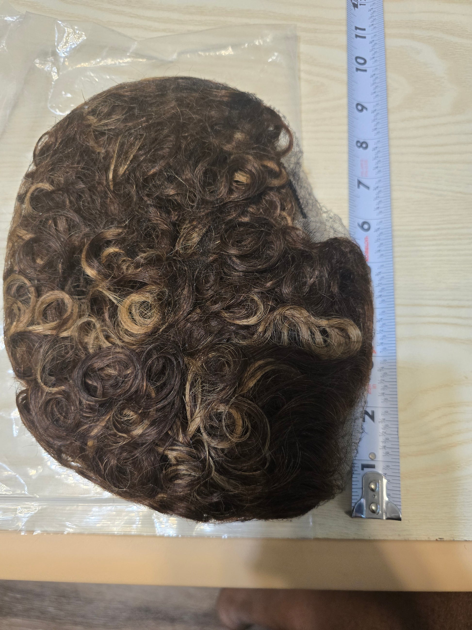 Caramel Swirl Curls Lace Front – 10" Highlighted Curly Bob