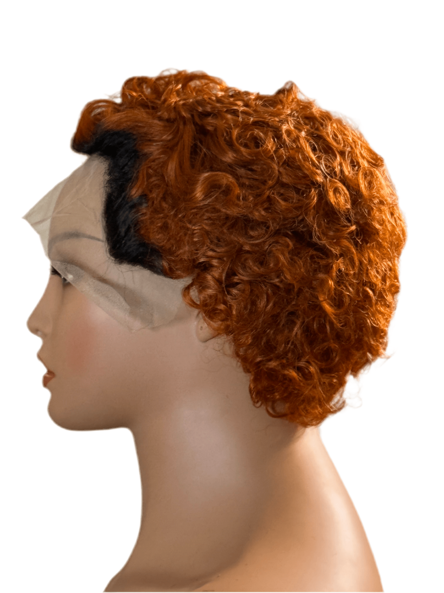 Spice Pixie – 8" Curly Lace Front Wig (Copper Red) - Crown'd Cuties