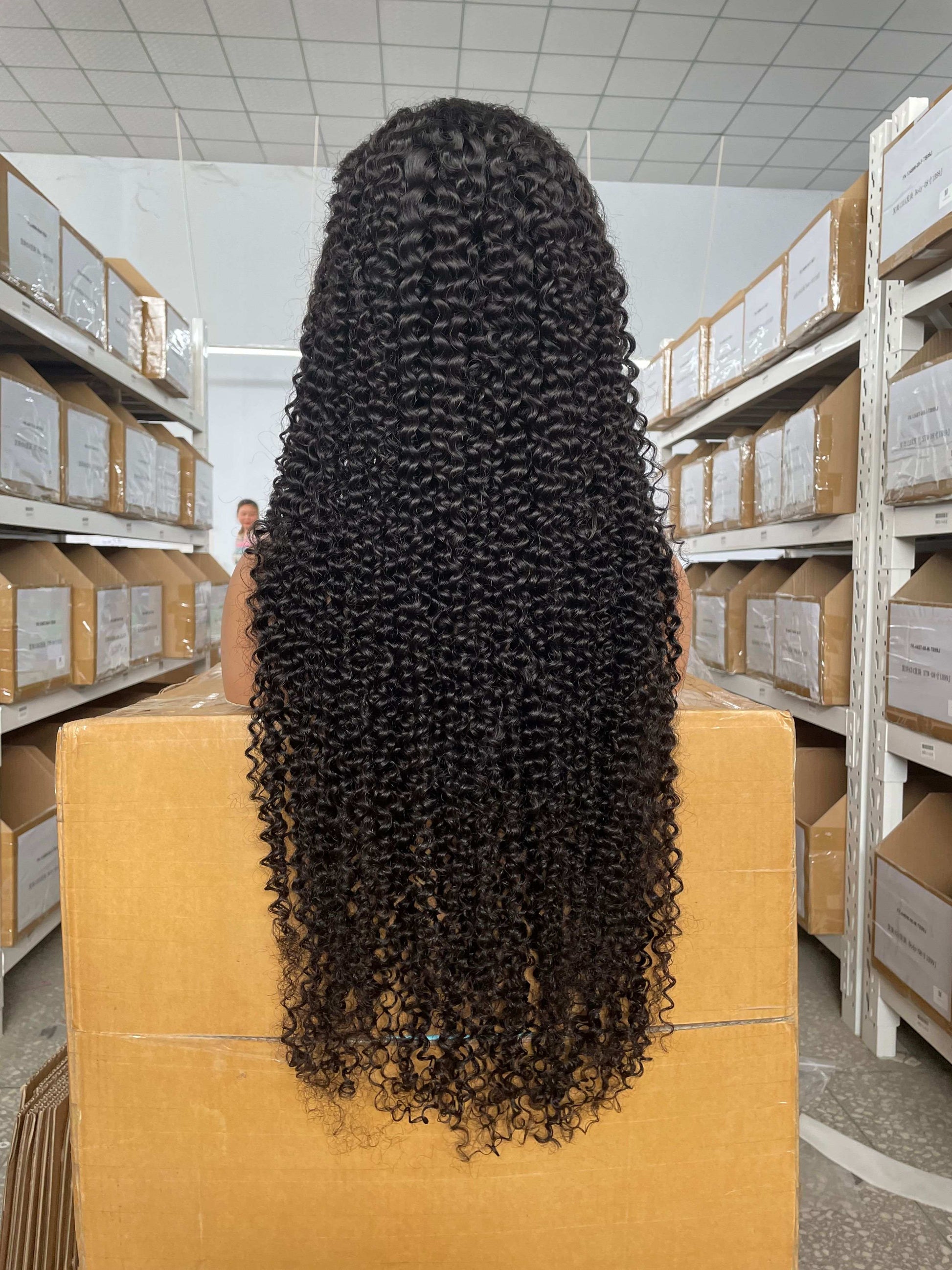 Kinky Curly Full Lace Wig – Natural Black