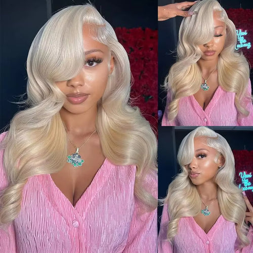 613 Brazilian Body Wave 13x4 Lace Front Wig – Platinum Blonde Hollywood Glam