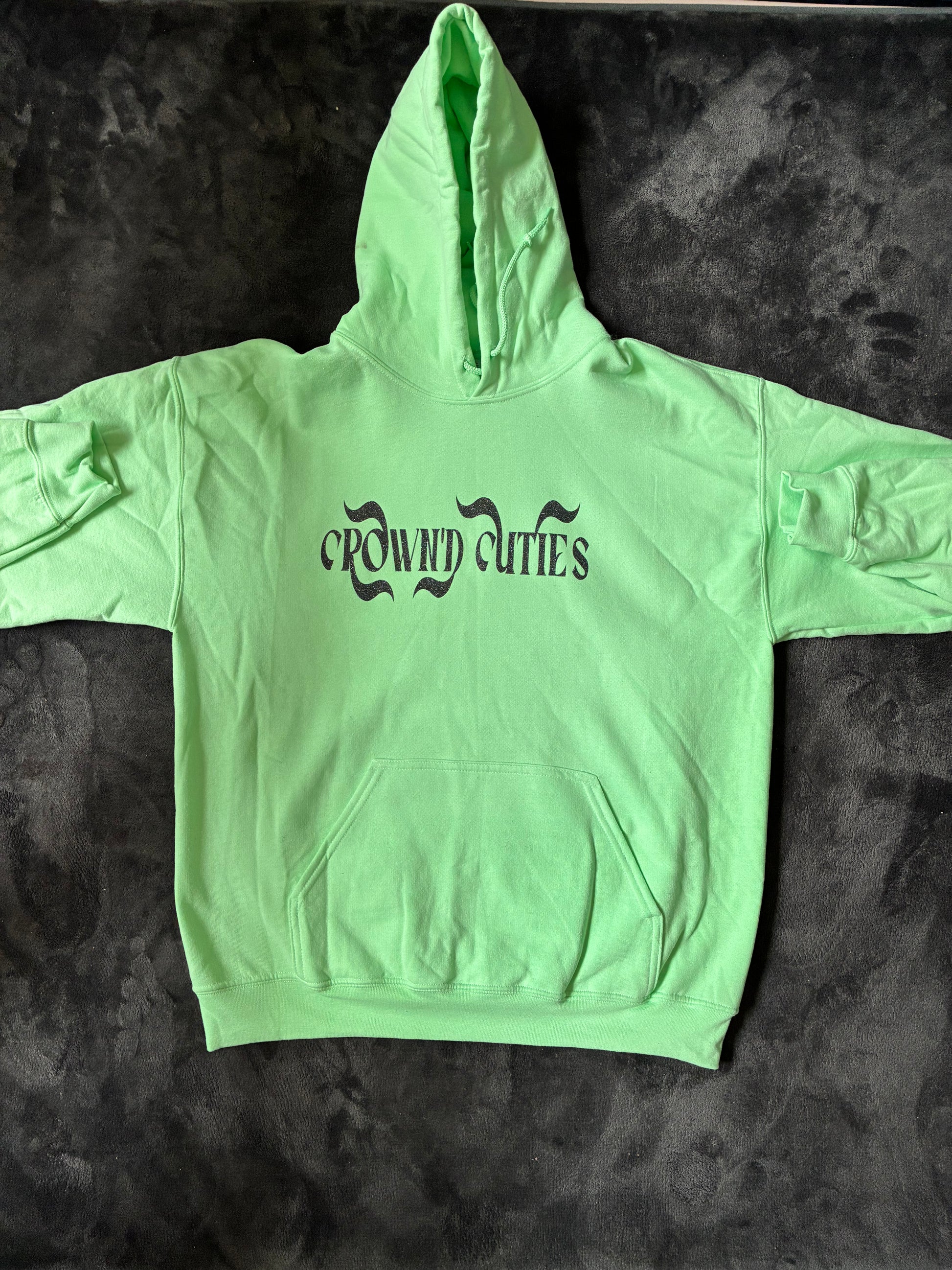 Mint Green Black Glitter Hoodie – Slayed in Style