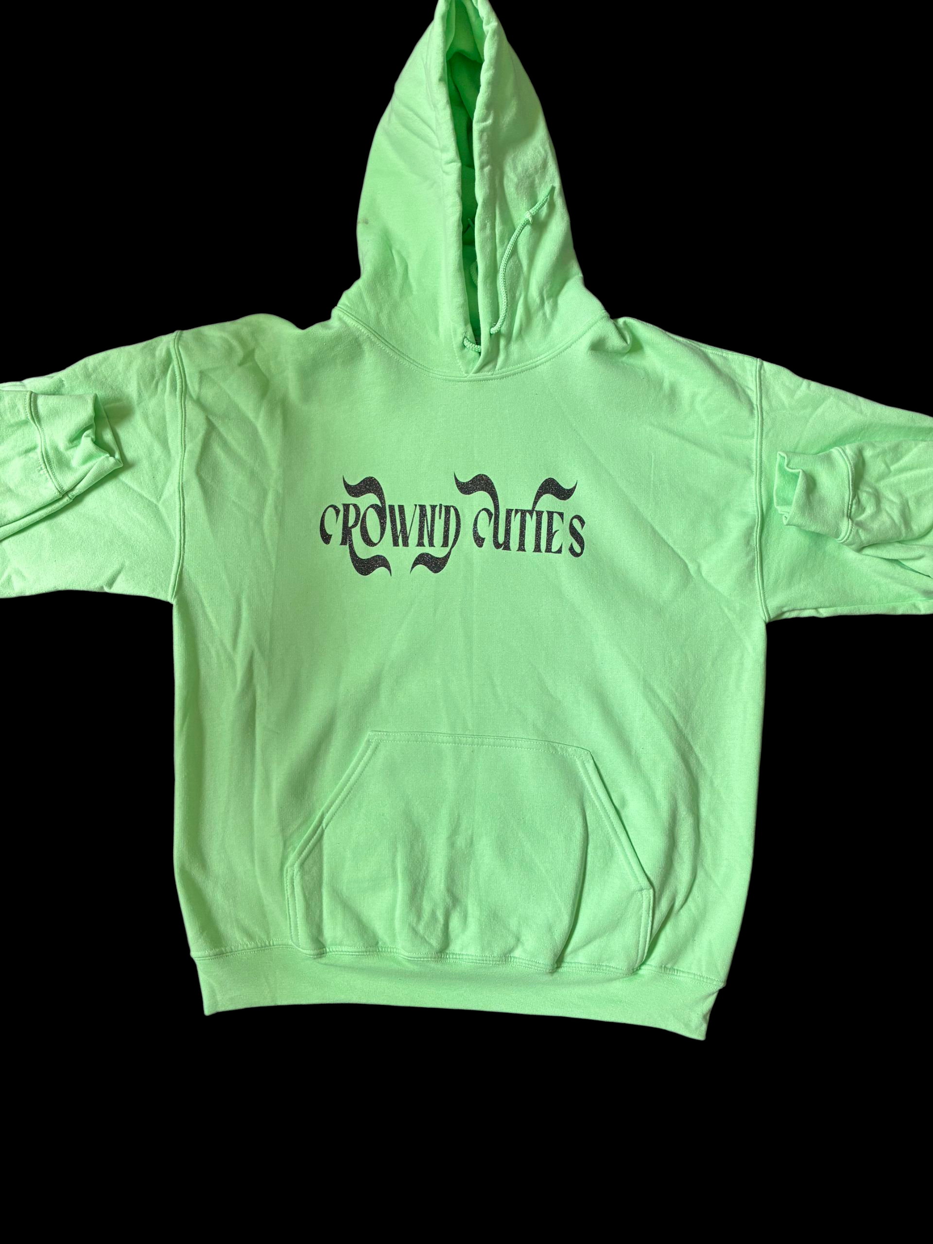 Mint Green Black Glitter Hoodie – Slayed in Style