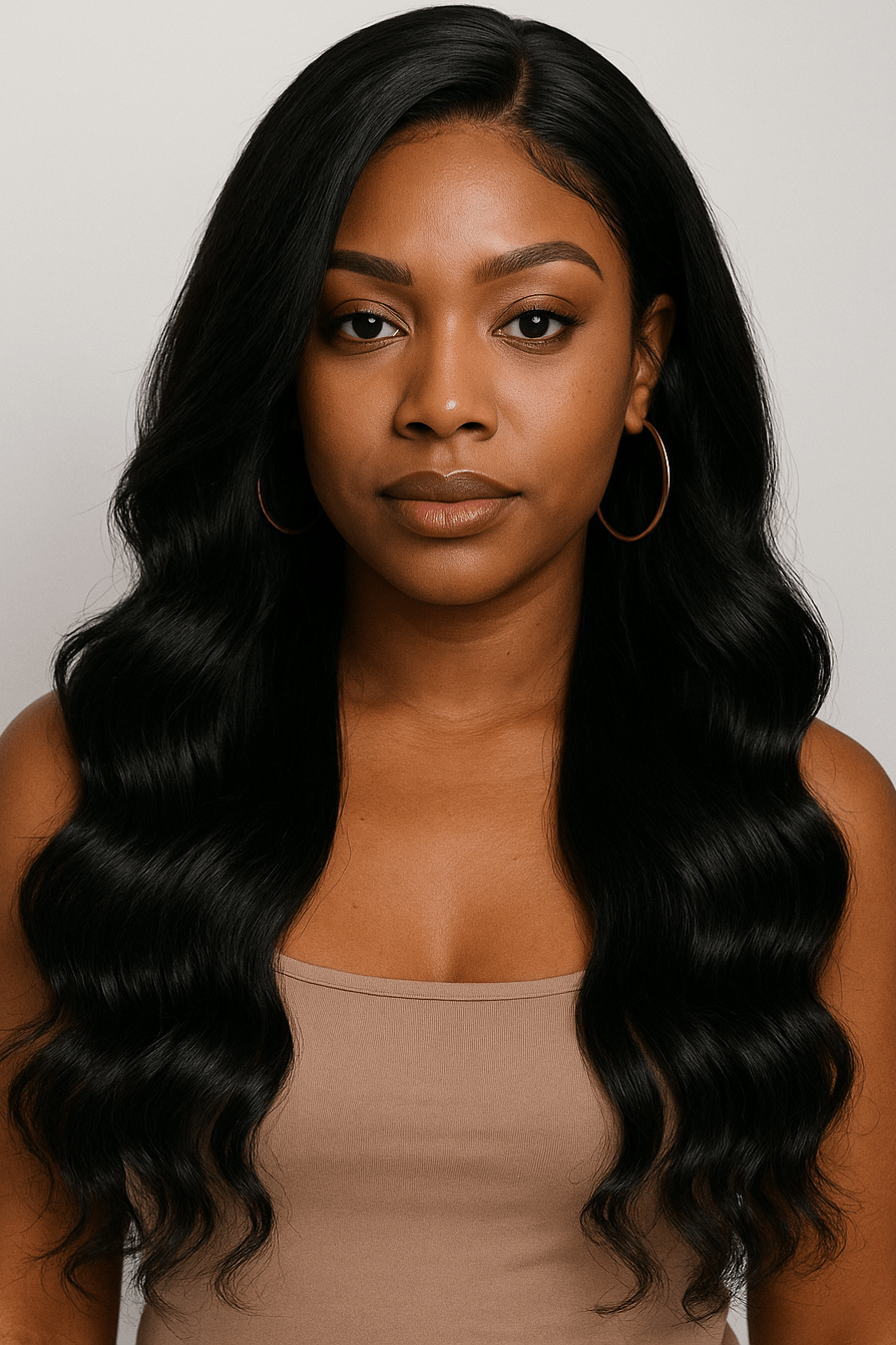 Cutie Flow – 28" Loose Wave Lace Front Wig (Natural Black) - Crown'd Cuties
