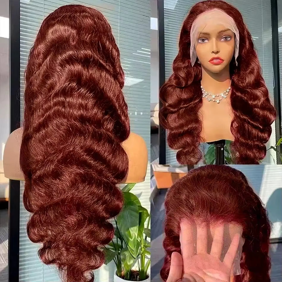 Copper Red Loose Wave 13x4 HD Lace Front Wig – Brazilian Human Hair