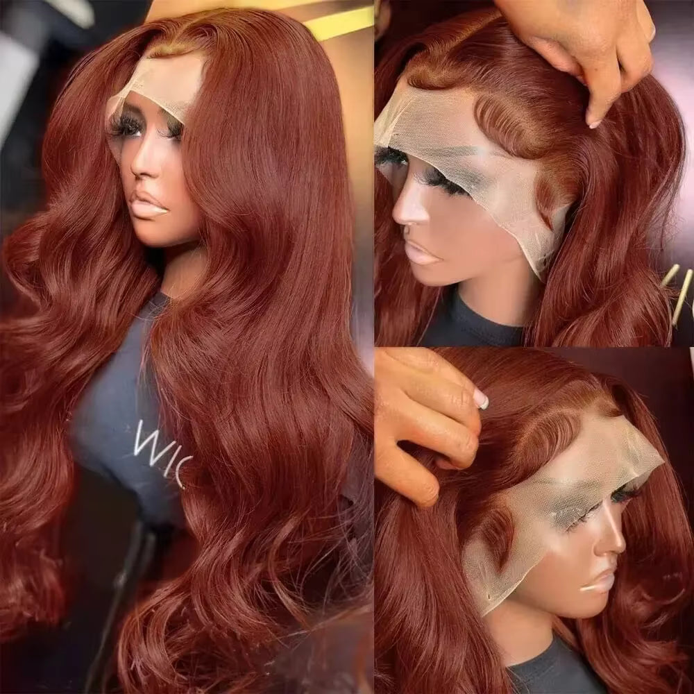 Copper Red Loose Wave 13x4 HD Lace Front Wig – Brazilian Human Hair