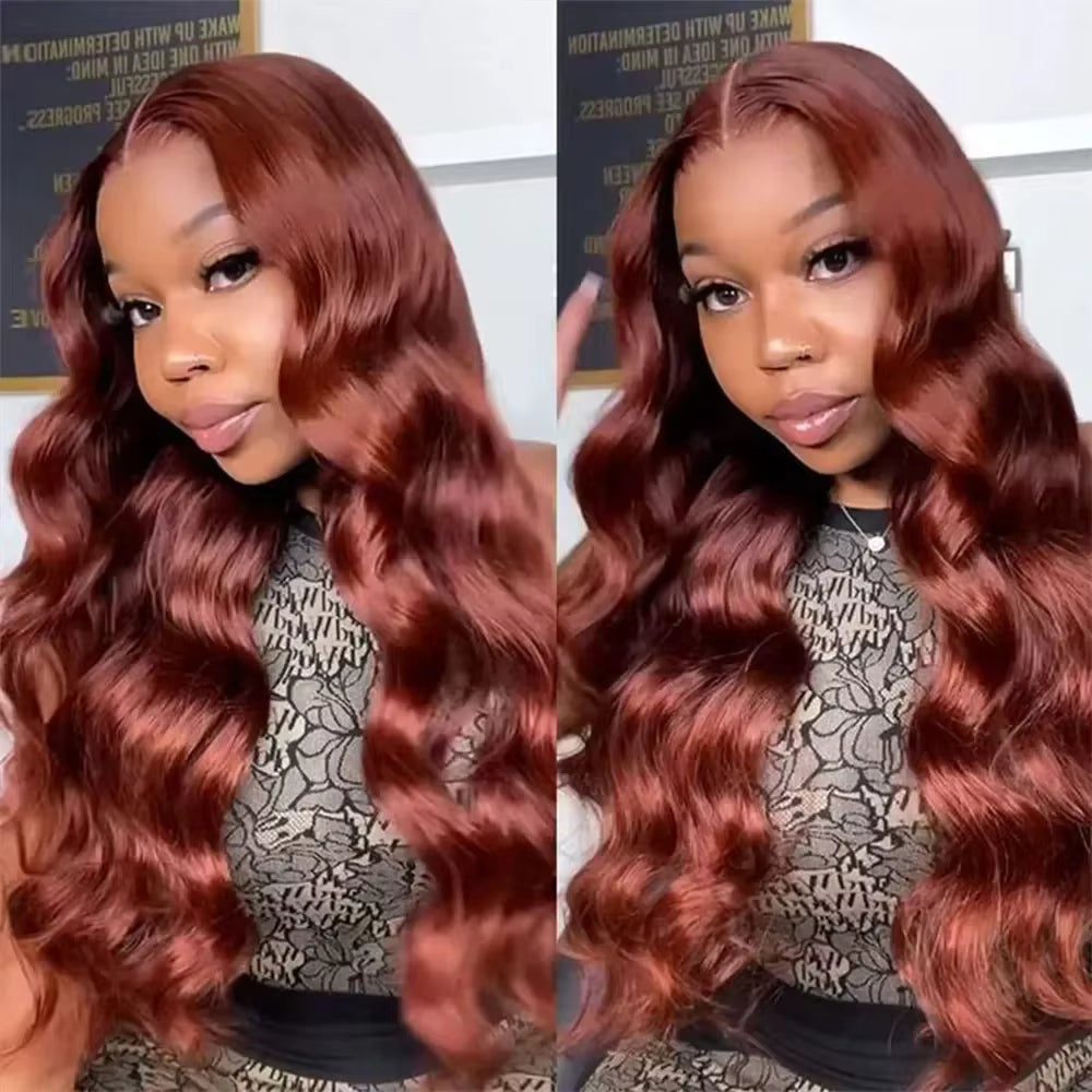 Copper Red Loose Wave 13x4 HD Lace Front Wig – Brazilian Human Hair