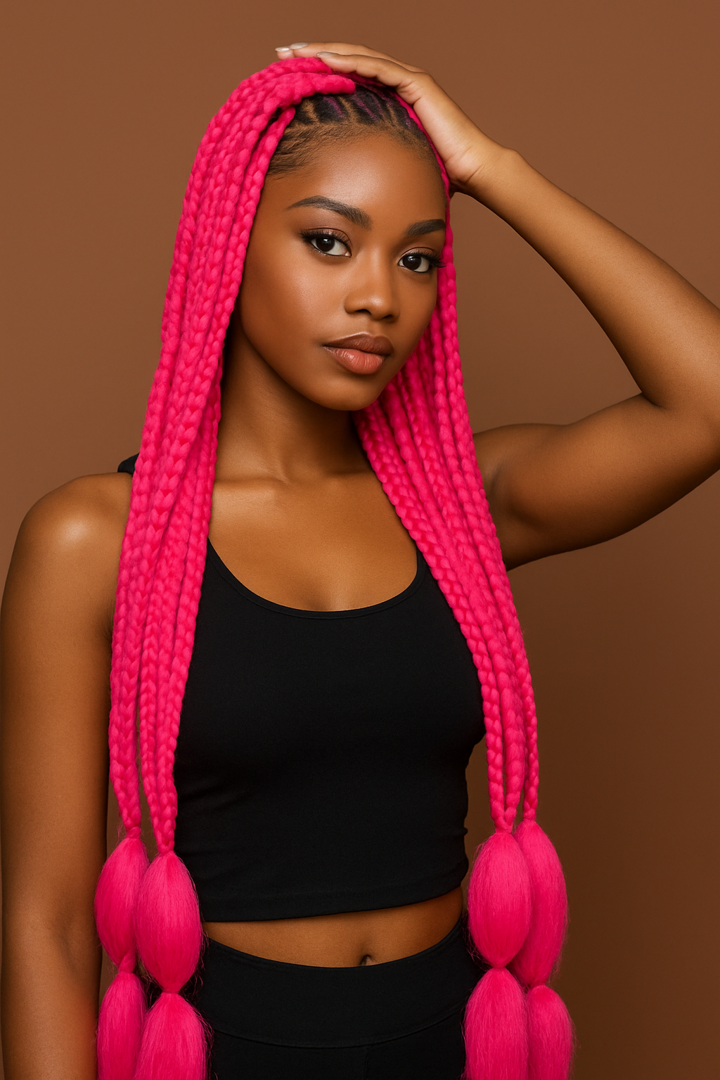 Pink Power Braiding Hair