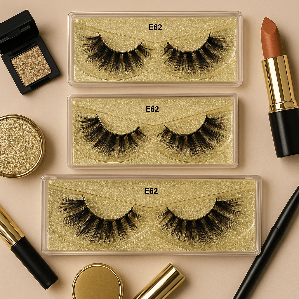 Golden Whisper – E62 Elegant Strip Lash - Crown'd Cuties